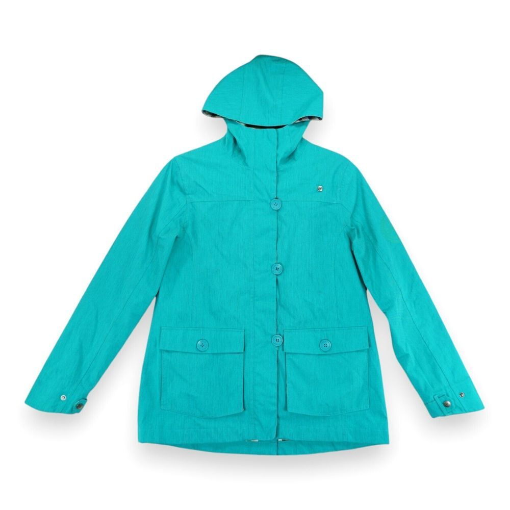 Planet Earth Women's Jacket‎ Size Large Waterproof Coat Aqua Full Zip